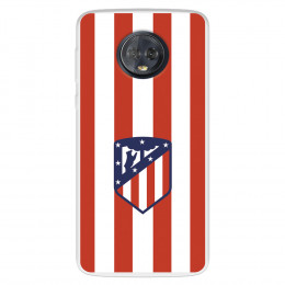 Funda para Motorola Moto G6 del Atlético de Madrid Escudo Rojiblanco  - Licencia Oficial Atlético de Madrid