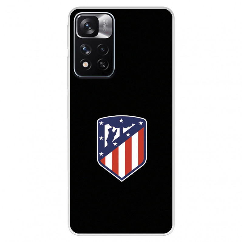 Funda para Xiaomi Redmi Note 11S 4G del Atlético de Madrid Escudo Fondo Negro  - Licencia Oficial Atlético de Madrid