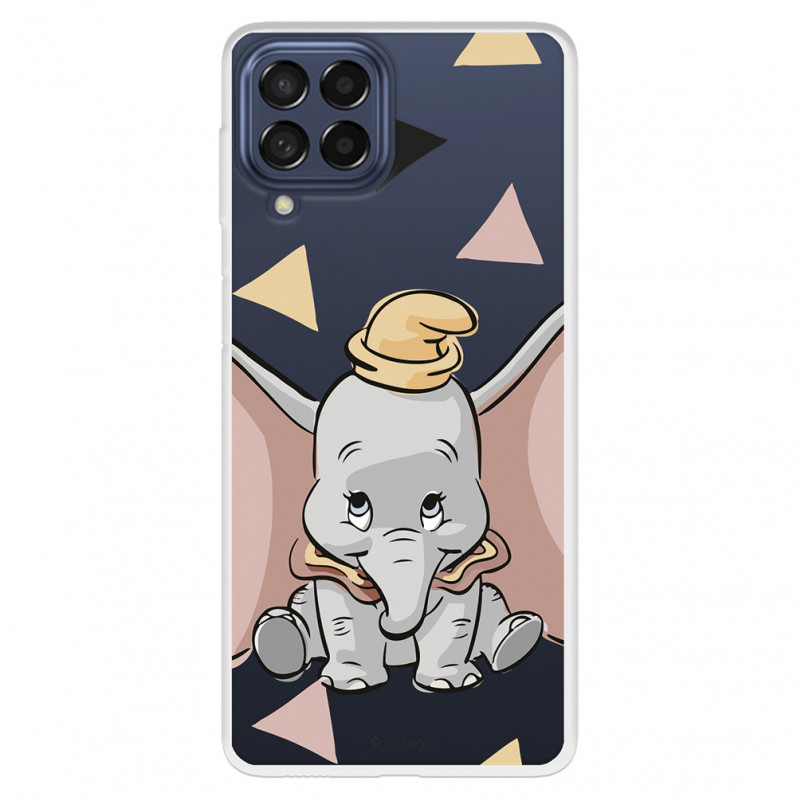 Funda para Samsung Galaxy M53 Oficial de Disney Dumbo Silueta Transparente - Dumbo