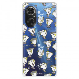 Funda para Huawei Nova 9 SE Oficial de Disney Chip Potts Siluetas - La Bella y la Bestia