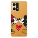 Funda para Oppo Reno 7 4G Oficial de Disney Mickey y Minnie Beso - Clásicos Disney