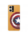 Funda para Oppo Reno 7 4G Oficial de Marvel Capitán América Escudo Transparente - Marvel