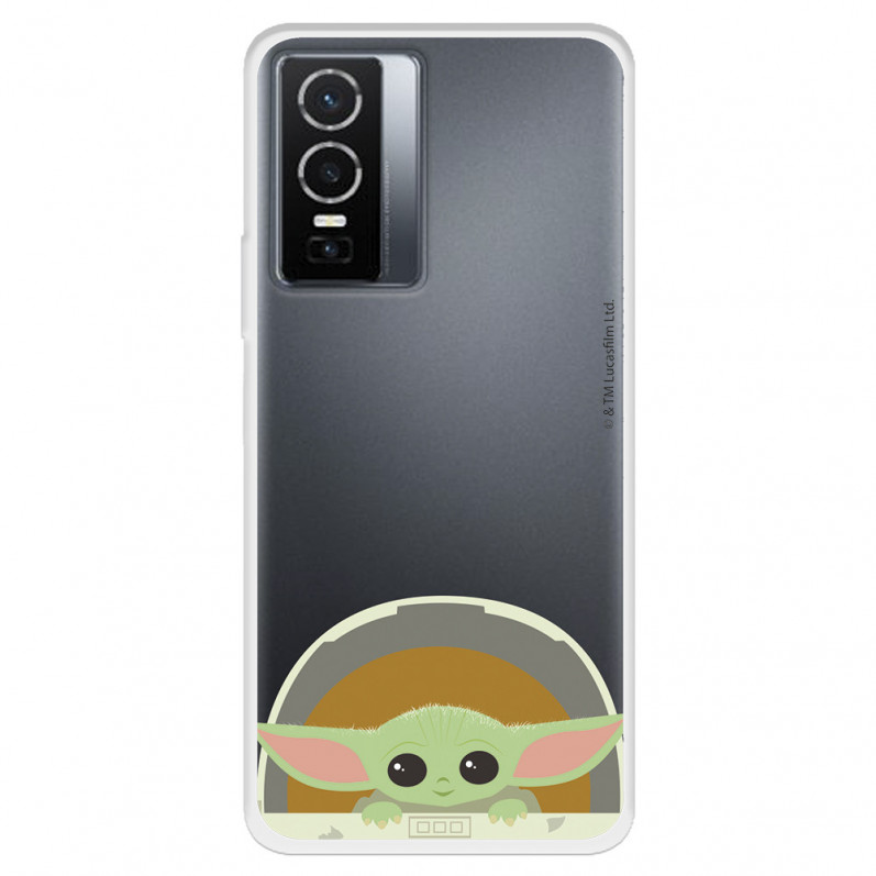 Funda para Vivo Y76 5G Oficial de Star Wars Baby Yoda Sonrisas - The Mandalorian