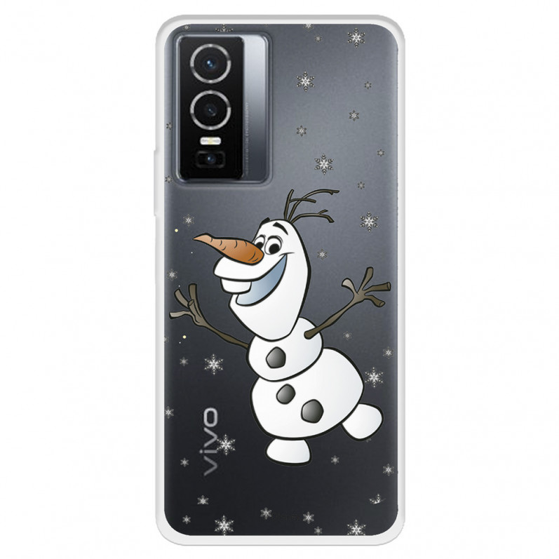 Funda para Vivo Y76 5G Oficial de Disney Olaf Transparente - Frozen