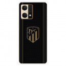 Funda para Oppo Reno 7 4G del Atlético de Madrid Escudo Dorado Fondo Negro  - Licencia Oficial Atlético de Madrid