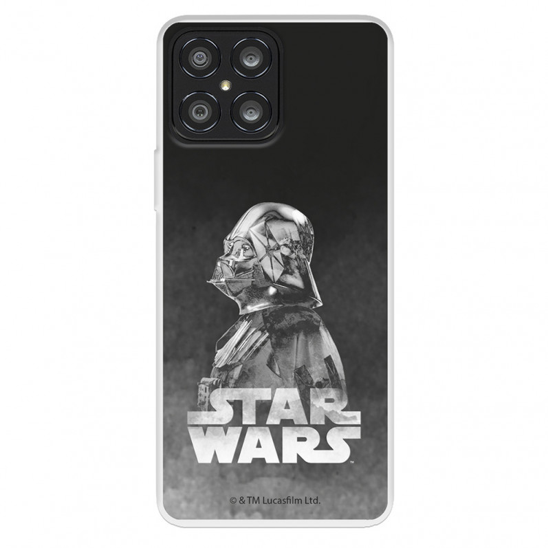 Funda para Huawei Honor X8 Oficial de Star Wars Darth Vader Fondo negro - Star Wars