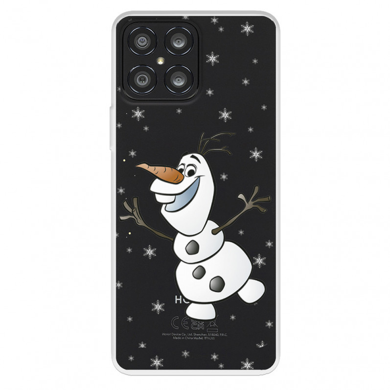 Funda para Huawei Honor X8 Oficial de Disney Olaf Transparente - Frozen