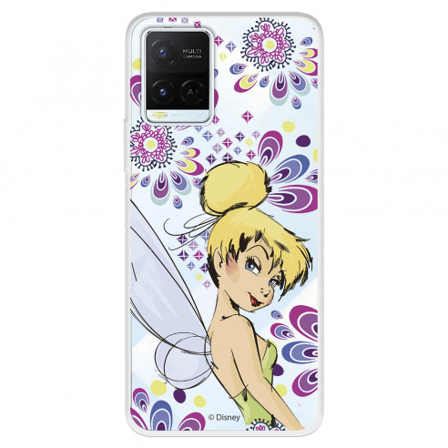 Funda para Vivo Y36s Oficial de Disney Campanilla Flores - Peter Pan