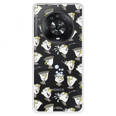 Funda para Huawei Honor Magic4 Lite Oficial de Disney Chip Potts Siluetas - La Bella y la Bestia