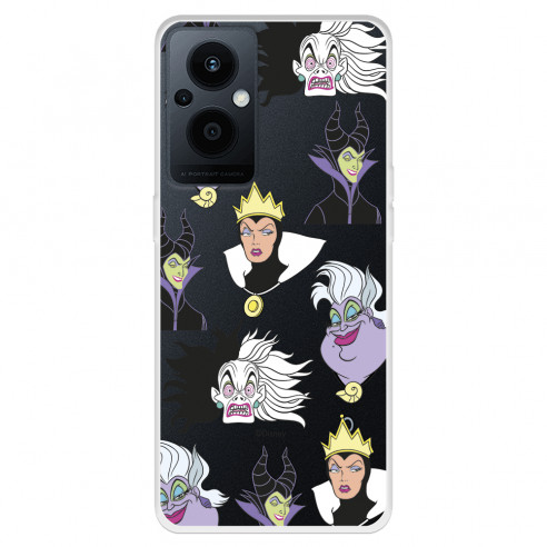 Funda para Oppo Reno8 Lite 5G Oficial de Disney Villanas Patrón - Villanas Disney