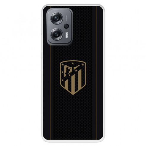 Funda para Xiaomi Poco X4 GT del Atlético de Madrid Escudo Dorado Fondo Negro  - Licencia Oficial Atlético de Madrid