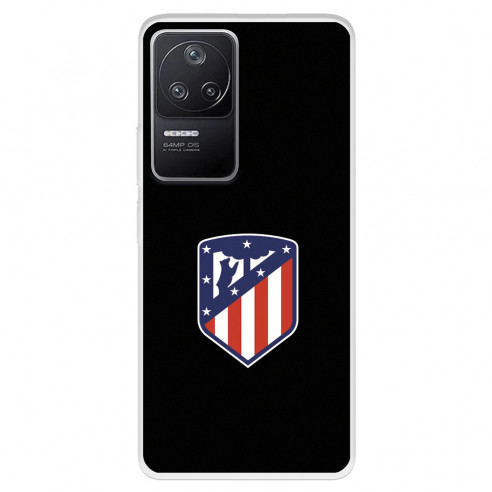 Funda para Xiaomi Poco F4 5G del Atlético de Madrid Escudo Fondo Negro  - Licencia Oficial Atlético de Madrid