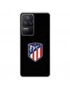 Funda para Xiaomi Poco F4 5G del Atlético de Madrid Escudo Fondo Negro  - Licencia Oficial Atlético de Madrid