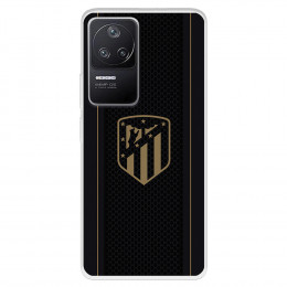 Funda para Xiaomi Poco F4 5G del Atlético de Madrid Escudo Dorado Fondo Negro  - Licencia Oficial Atlético de Madrid