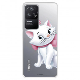Funda para Xiaomi Poco F4 5G Oficial de Disney Marie Silueta - Los Aristogatos