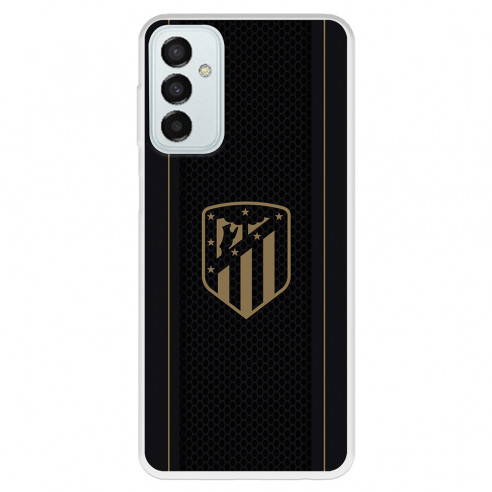 Funda para Samsung Galaxy M13 del Atlético de Madrid Escudo Dorado Fondo Negro  - Licencia Oficial Atlético de Madrid