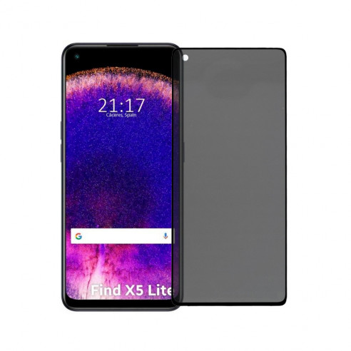 Pełne szkło hartowane chroniące przed programami szpiegującymi dla Oppo Find X5 Lite