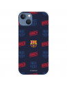 Funda para IPhone 14 Max del FC Barcelona Escudo Patrón Rojo y Azul  - Licencia Oficial FC Barcelona