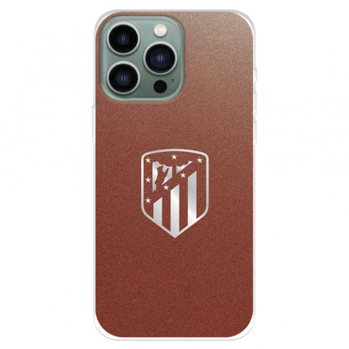 Funda para IPhone 14 Pro Max del Atlético de Madrid Escudo Plateado Fondo  - Licencia Oficial Atlético de Madrid