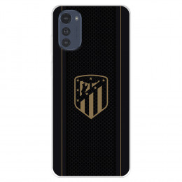 Funda para Motorola Moto E32 del Atlético de Madrid Escudo Dorado Fondo Negro  - Licencia Oficial Atlético de Madrid