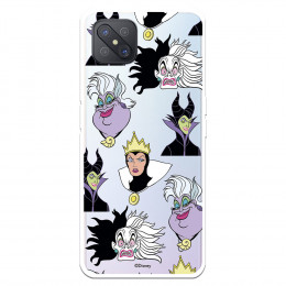 Funda para Oppo A92S Oficial de Disney Villanas Patrón - Villanas Disney