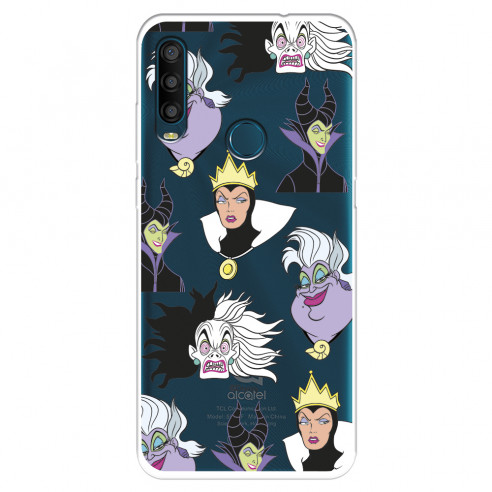 Funda para Alcatel 1SE 2020 Oficial de Disney Villanas Patrón - Villanas Disney