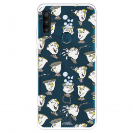 Funda para Alcatel 1SE 2020 Oficial de Disney Chip Potts Siluetas - La Bella y la Bestia