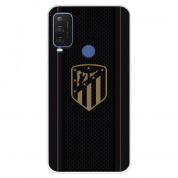 Funda para Alcatel 1 L Pro del Atlético de Madrid Escudo Dorado Fondo Negro  - Licencia Oficial Atlético de Madrid