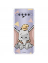 Funda para TCL 10 Plus Oficial de Disney Dumbo Silueta Transparente - Dumbo