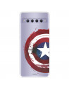 Funda para TCL 10 Plus Oficial de Marvel Capitán América Escudo Transparente - Marvel