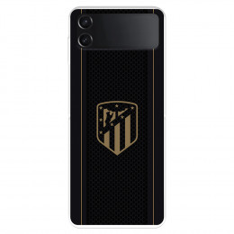 Funda para Samsung Galaxy Z Flip4 del Atlético de Madrid Escudo Dorado Fondo Negro  - Licencia Oficial Atlético de Madrid