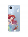 Funda para Realme C30 Oficial de Disney Ariel y Sebastián Burbujas - La Sirenita