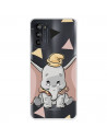 Funda para Motorola Moto G52 Oficial de Disney Dumbo Silueta Transparente - Dumbo