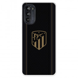 Funda para Motorola Moto G52 del Atlético de Madrid Escudo Dorado Fondo Negro  - Licencia Oficial Atlético de Madrid