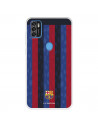 Funda para ZTE Blade A31 del FC Barcelona Fondo Rayas Verticales  - Licencia Oficial FC Barcelona