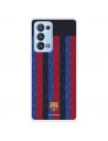 Funda para Oppo Reno6 Pro del FC Barcelona Fondo Rayas Verticales  - Licencia Oficial FC Barcelona