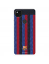 Funda para Google Pixel 4A del FC Barcelona Fondo Rayas Verticales  - Licencia Oficial FC Barcelona