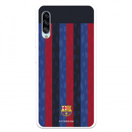 Funda para Samsung Galaxy A90 5G del FC Barcelona Fondo Rayas Verticales  - Licencia Oficial FC Barcelona