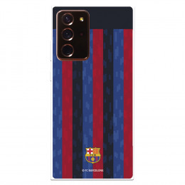 Funda para Samsung Galaxy Note20 Ultra del FC Barcelona Fondo Rayas Verticales  - Licencia Oficial FC Barcelona