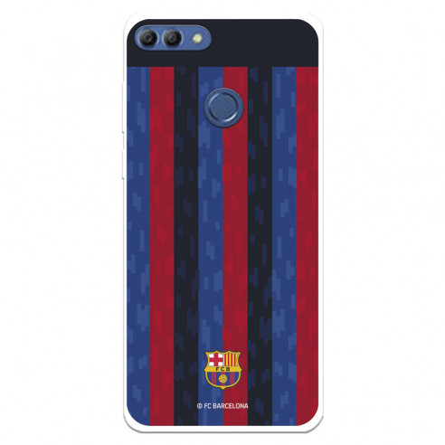 Funda para Huawei Y9 2019 del FC Barcelona Fondo Rayas Verticales  - Licencia Oficial FC Barcelona