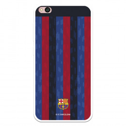 Funda para Xiaomi Redmi 5A del FC Barcelona Fondo Rayas Verticales  - Licencia Oficial FC Barcelona