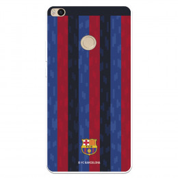 Funda para Xiaomi Mi Max 2 del FC Barcelona Fondo Rayas Verticales  - Licencia Oficial FC Barcelona