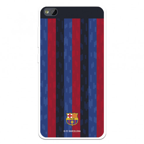 Funda para Xiaomi Redmi 4A del FC Barcelona Fondo Rayas Verticales  - Licencia Oficial FC Barcelona