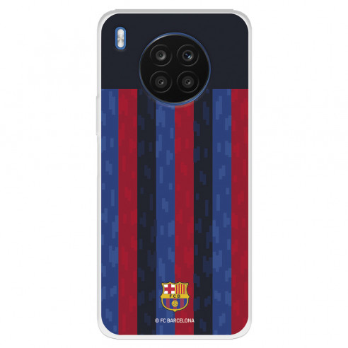 Funda para Huawei Honor 50 Lite del FC Barcelona Fondo Rayas Verticales  - Licencia Oficial FC Barcelona