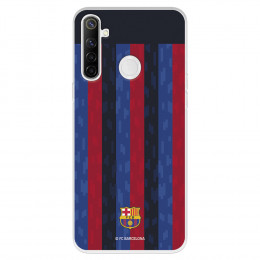 Funda para Realme 6i del FC Barcelona Fondo Rayas Verticales  - Licencia Oficial FC Barcelona