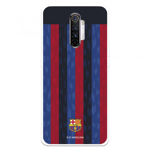 Funda para Realme X2 Pro del FC Barcelona Fondo Rayas Verticales  - Licencia Oficial FC Barcelona