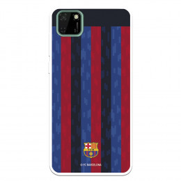 Funda para Huawei Y5p del FC Barcelona Fondo Rayas Verticales  - Licencia Oficial FC Barcelona