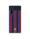 Funda para Oppo Find X2 Pro del FC Barcelona Fondo Rayas Verticales  - Licencia Oficial FC Barcelona