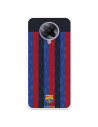 Funda para Xiaomi Redmi K30 Pro del FC Barcelona Fondo Rayas Verticales  - Licencia Oficial FC Barcelona