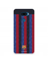 Funda para LG K40s del FC Barcelona Fondo Rayas Verticales  - Licencia Oficial FC Barcelona